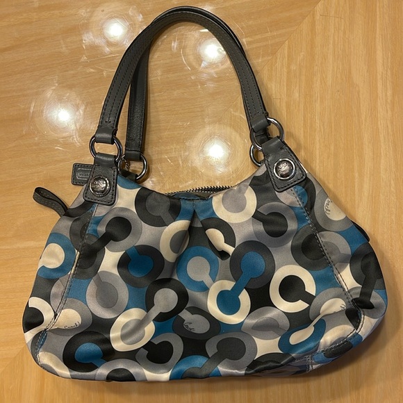 Coach Mini Maggie Bag G1068-44474 Blue Gray White Black - Picture 2 of 9